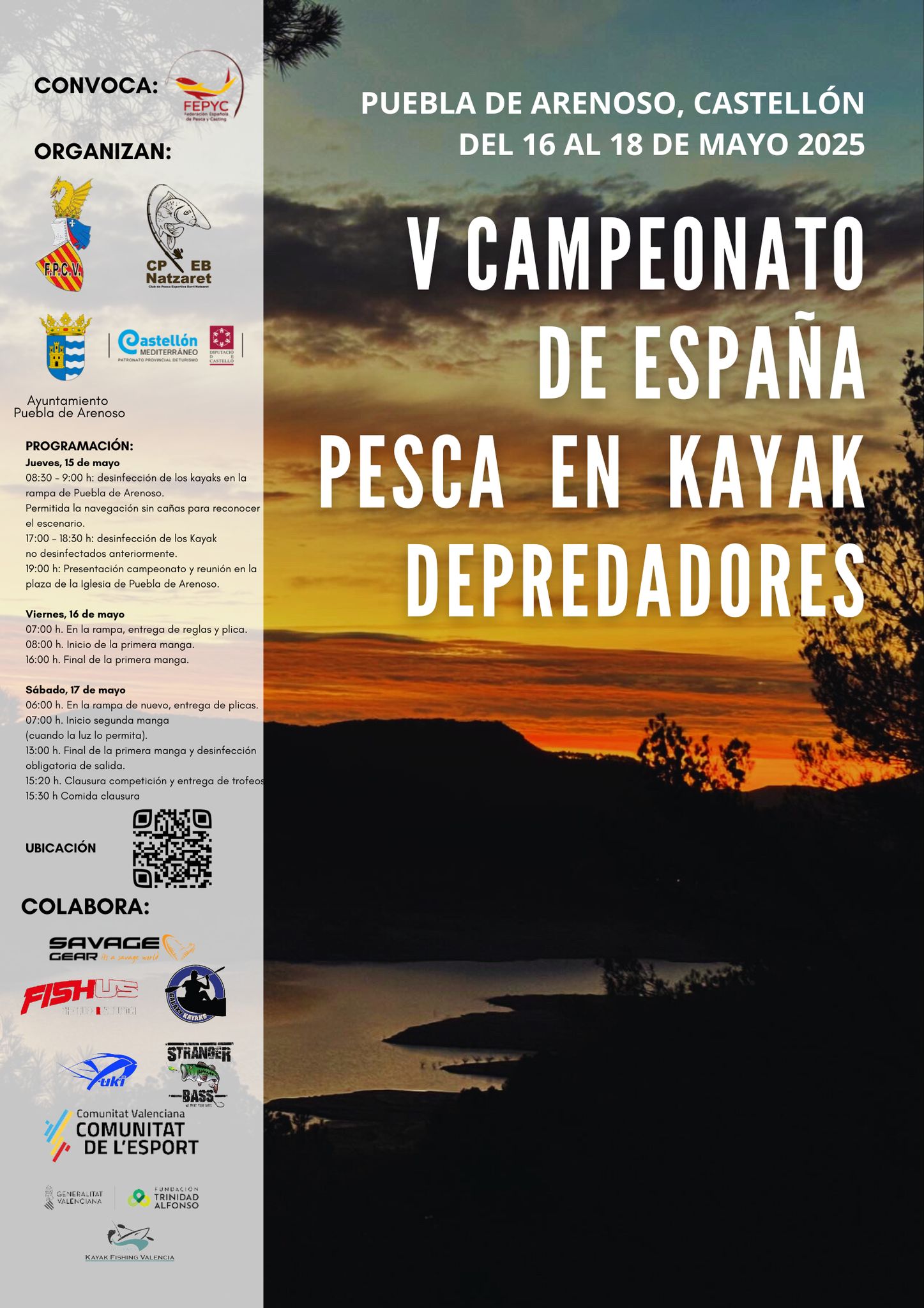 (0 day) V CAMPEONATO DE ESPAÑA DE SELECCIONES AUTONÓMICAS PESCA DESDE KAYAK DEPREDADORES